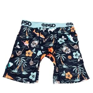 PSD Kids Boxer Briefs Underwear Tropical Shark Skull Palm Tree Print Size XL